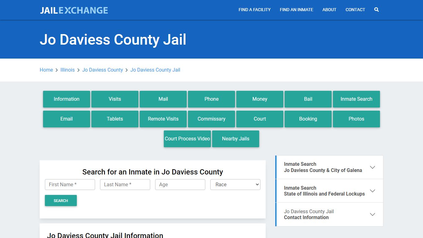 Jo Daviess County Jail Roster Lookup, IL, Inmate Search